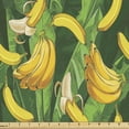thumbnail image 1 of Ambesonne Exotic Fabric by the Yard Upholstery, Banana Fruit Palm Leaves, 5 Yards, Earth Yellow Fern Green, 1 of 5