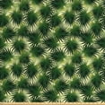 thumbnail image 1 of Exotic Fabric by the Yard, Illustration of Lavish Cabbage Palm Leaves, Decorative Upholstery Fabric for Sofas and Home Accents, Dark Green Cream by Ambesonne, 1 of 4