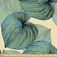 thumbnail image 1 of Exotic Fabric by the Yard, Monstera Leaves Tropical Pattern Rainforest Botany Summer Beach Island, Decorative Upholstery Fabric for Sofas and Home Accents, Cream Sea Green Sky Blue by Ambesonne, 1 of 5