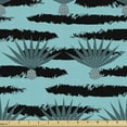 thumbnail image 1 of Exotic Fabric by the Yard, Rhythmic Abstract Tropical Agave Plant Sketch Motifs Illustration Print, Upholstery Fabric for Dining Chairs Home Decor Accents, Seafoam Charcoal Grey by Ambesonne, 1 of 5