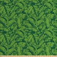 thumbnail image 1 of Exotic Fabric by the Yard Upholstery, Clutter of Banana Leaves Paradise Plantation Foliage Scene, Decorative Fabric for DIY and Home Accents, Fern Green Hunter Green by Ambesonne, 1 of 4