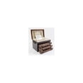 thumbnail image 1 of Flaming AMISH Birch, Three-Drawer Jewel Chest. Soft-Suede Linings with Double Swing-Out Chain bars, 1 of 2