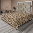 thumbnail image 1 of Ambesonne Exotic Flat Bedding Sheet Soft Top Sheet, Cheetah Leaves Earhy Print, Full, Ginger Eggshell Chocolate, 1 of 1