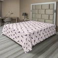 thumbnail image 1 of Ambesonne Exotic Flat Sheet, Toucan Birds on Chevrons, Queen Size, Quartz Ivory, 1 of 1