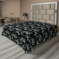 thumbnail image 1 of Ambesonne Exotic Flat Bedding Sheet Soft Top Sheet, Vintage Bohemian Leafy Bloom, California King, Charcoal Grey and Sage Green, 1 of 1