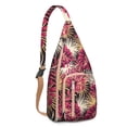 thumbnail image 1 of Exotic Floral Botanical Sling Bag, Multi-Pocket for Women & Men, 1 of 4
