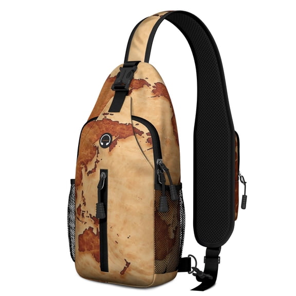 Exotic Floral Sling Backpack – Multipurpose Water-Resistant Crossbody Bag Featuring Tropical Palm Leaf and Colorful Flowers for Summer Beach and Hiking