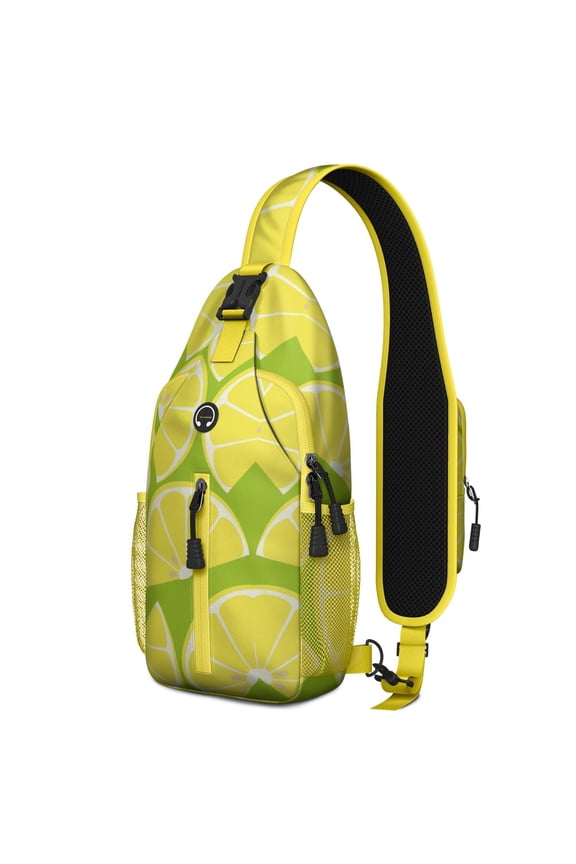 Exotic Floral Sling Backpack – Multipurpose Water-Resistant Crossbody Bag Featuring Tropical Palm Leaf and Colorful Flowers for Summer Beach and Hiking