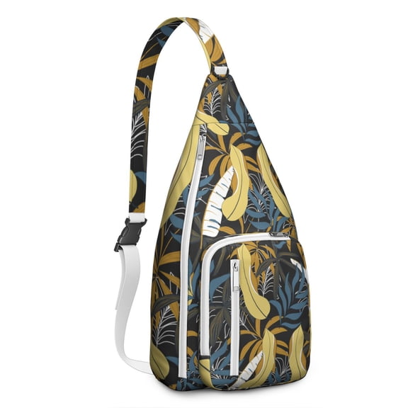 Exotic Floral Vibrant Sling Bag for Women & Men, Lightweight with Hide the Keyhole