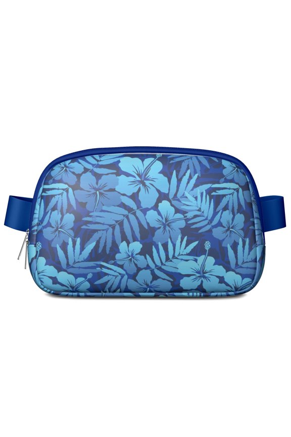 Exotic Floral Waist Pack – Waterproof Fanny Pack with Lush Jungle Leaves & Blooms, Boho-Chic for Music Festivals & Poolside Lounging