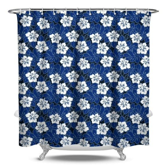 Exotic Floral and Botanical Jungle Leaves Shower Curtain, Waterproof Polyester, Machine Washable, Hooks Included, Colorful Boho Bathroom Accent