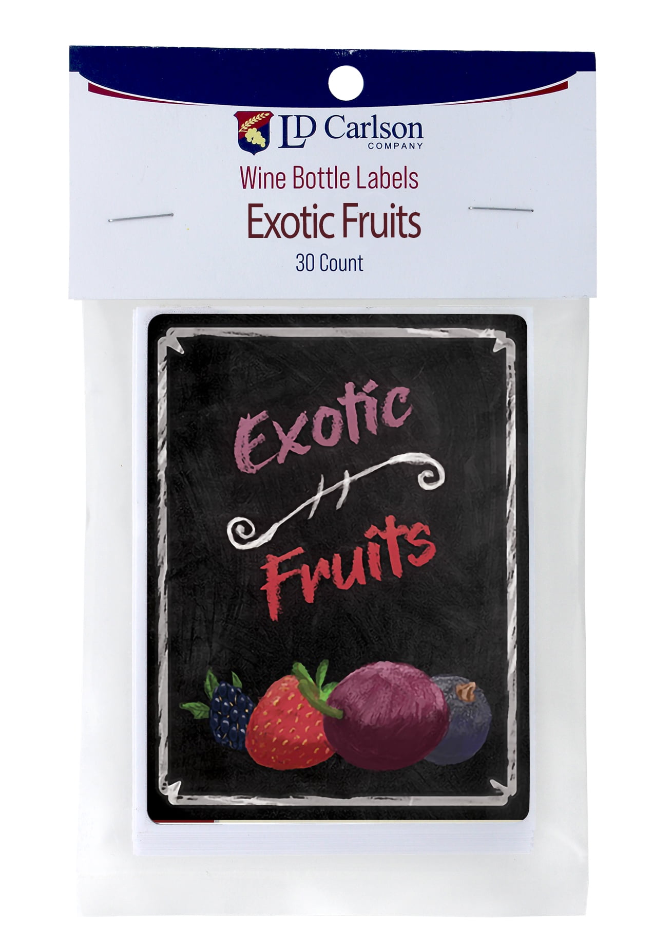 Exotic Fruits Wine Labels 30/Pack Mist Collection