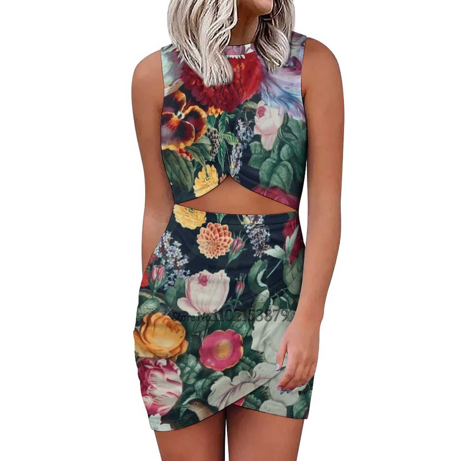 Jacquard Open Back Dress 286 Night Garden