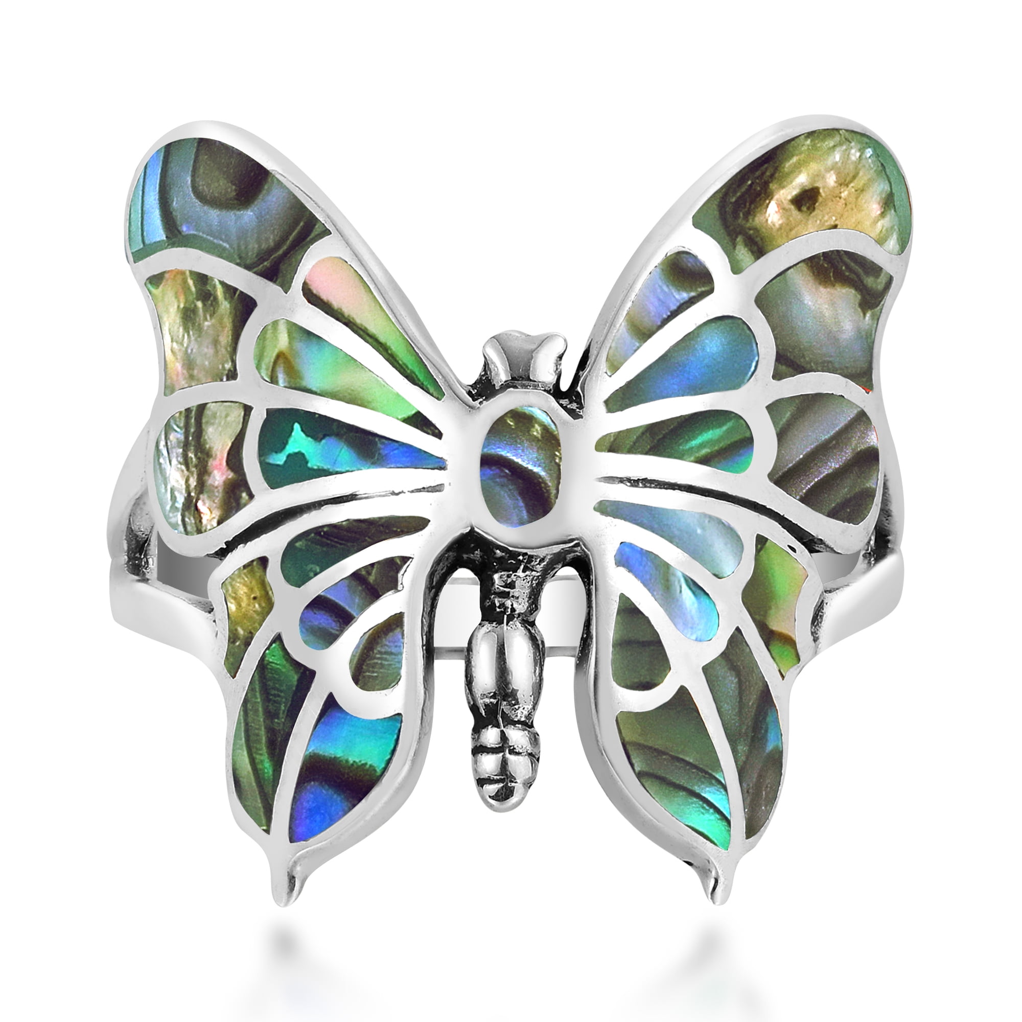 Sterling Silver Abalone Butterfly Ring Sterling Silver Abalone Butterfly Ring