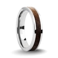 thumbnail image 1 of Exotic Hawaii Acacia Koa Wood Inlay Titanium Wedding Band, 4mm, Size 6.5, 1 of 4