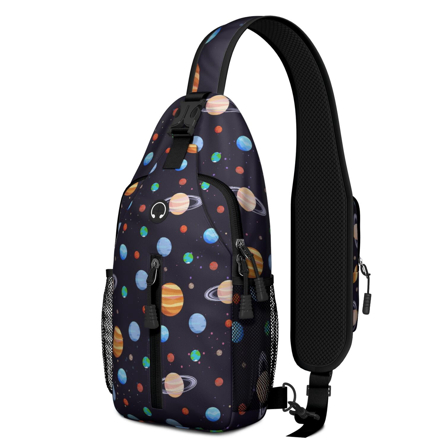 Exotic Hippie Retro Hiking Daypack for Women Men – Anti-theft back pocket, Partitioned main compartment, Water-resistant – Artistic Bohemian Boho Design for Travel, Hiking, Outdoor