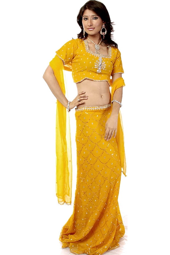 Beeswax Wedding Lehenga Choli with embroidered and Sequins