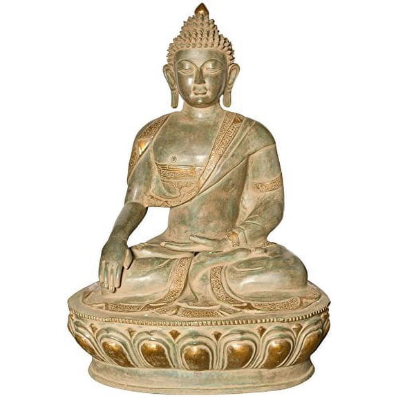 Exotic India Buddha Brass Statue