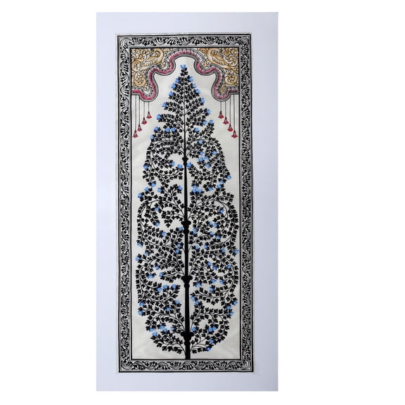 Exotic India Indian Folk Tree Artwork - Decorative Interior Accent
