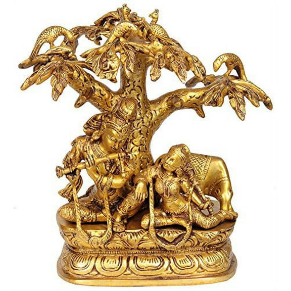 Exotic India Krishna Brass Statue