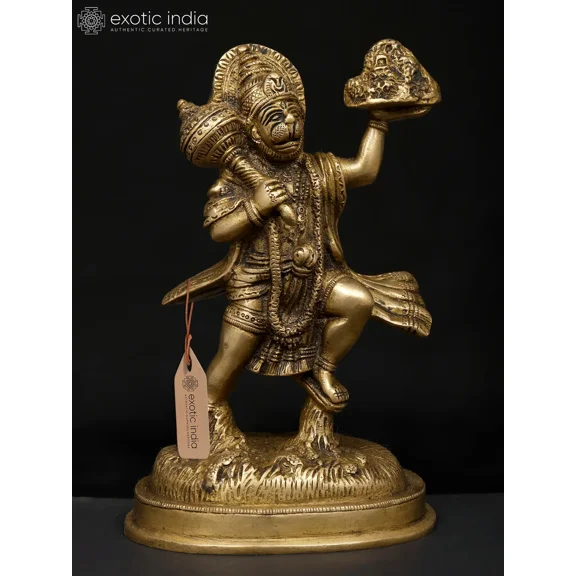 7" Lord Hanuman Carrying the Mountain of Herbs (Sanjeevani)
