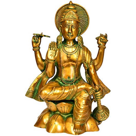 Exotic India Lord Vishnu Seated on Lotus