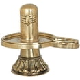 thumbnail image 1 of Exotic India Shiva-Lingam, A Picture of Shiva-Parvati's Oneness - Brass Statue, 1 of 2