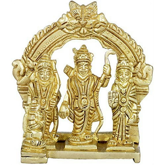 Exotic India Small Rama Durbar - Brass Statue