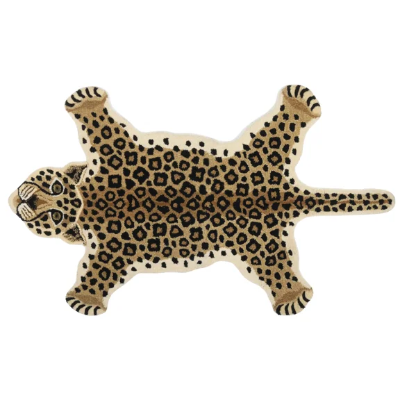 Exotic India Snow Leopard Yogic Asana Mat from Mirzapur - Pure Wool - 121 Knots Per Sq. Inch