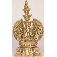 thumbnail image 1 of Exotic India Tibetan Buddhist Deity Eleven Headed Thousand Armed Avalokiteshwara - Brass Statue, 1 of 1