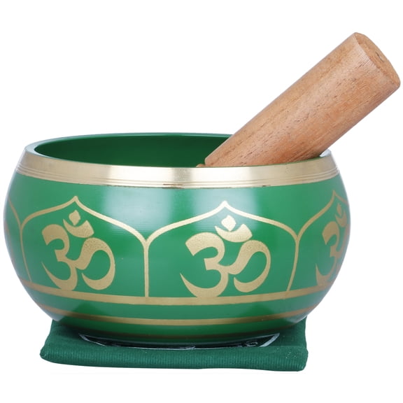 5" Tibetan Buddhist OM Singing Bowl in Brass | Handmade | Made in India