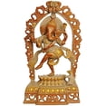 thumbnail image 1 of Exotic India ZBS71 Dancing Kirtimukha ATOP Ganesha Brass Statue, Brown, 1 of 1