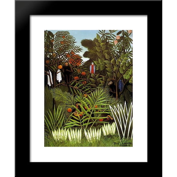 Exotic Landscape 20x24 Framed Art Print by Henri Rousseau