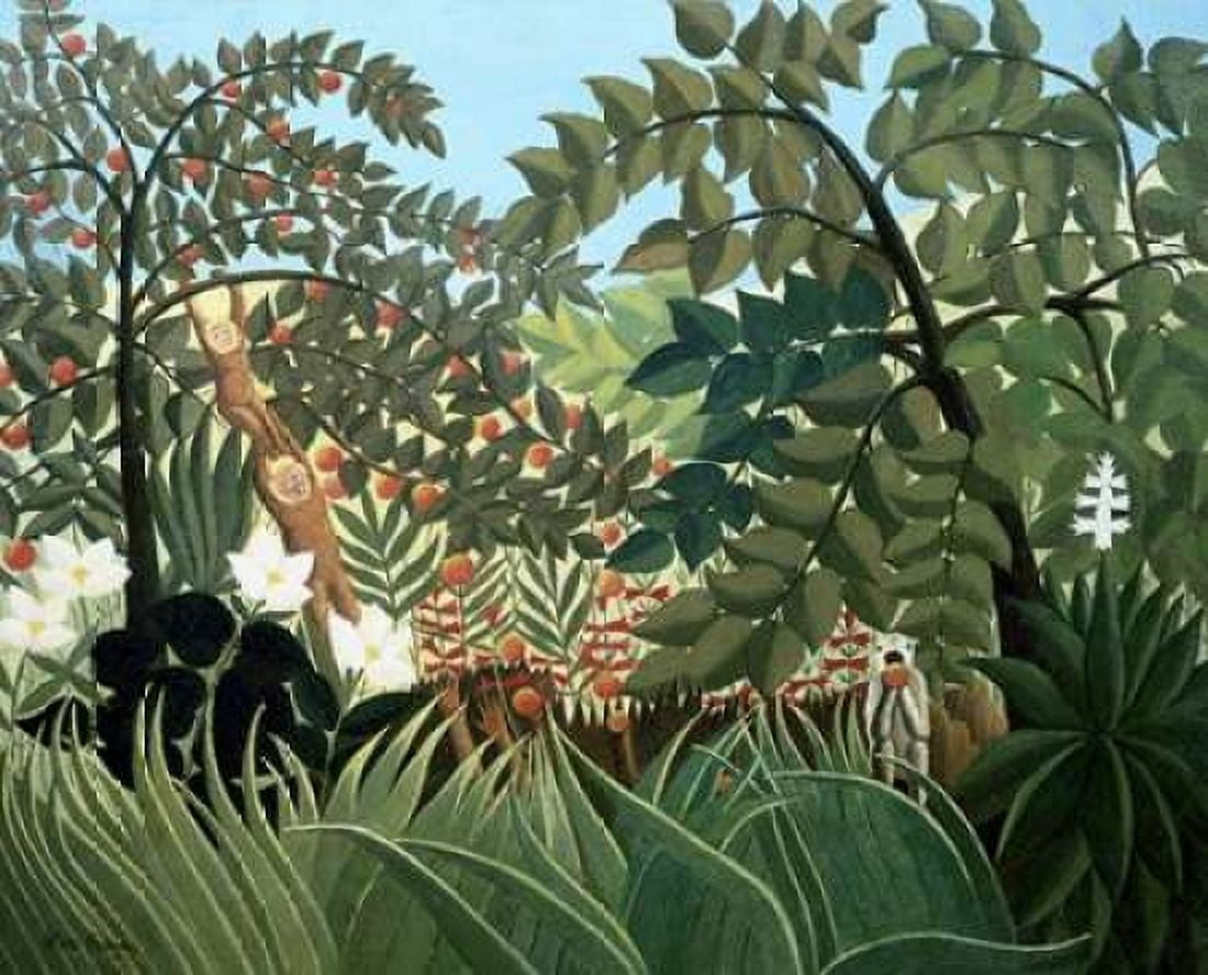 Exotic Landscape Canvas Art - Henri Rousseau (24 x 30)