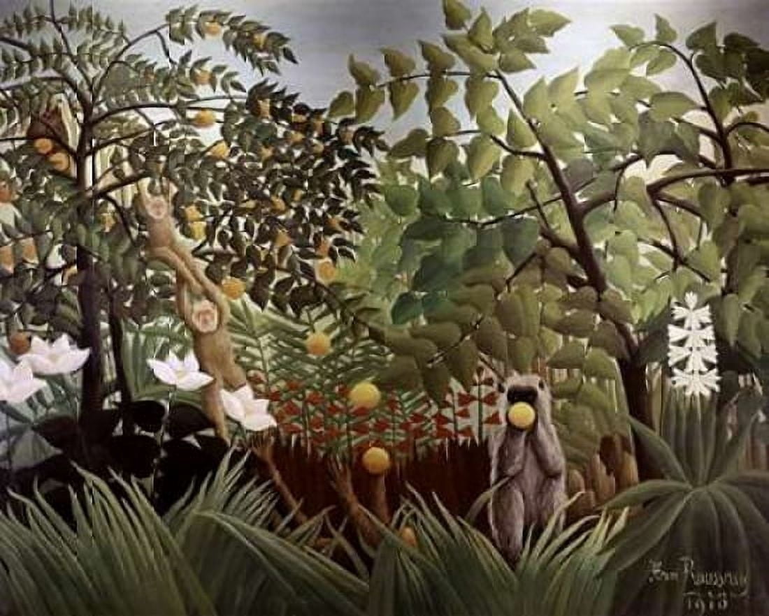 Exotic Landscape Canvas Art - Henri Rousseau (24 x 30)