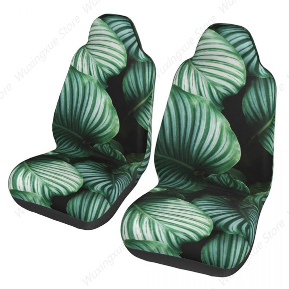 Exotic Leaves Leaf Car Seat Cover for most cars Suitable For All Kinds Models Jungle Green Plant Car Seat Covers Seat Protector