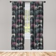 thumbnail image 1 of Exotic Life Window Curtains, Wild Nature Themed Zebra and Tiger Illustration Jungle Boho Vibes, Lightweight Decor 2-Panel Set with Rod Pocket, Pair of - 28"x63", Charcoal Grey Pale Ruby, by Ambesonne, 1 of 1