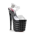 thumbnail image 1 of Exotic Light Weight PVC transparent Strap Women's Platform Sky High Dancer Sandals, 1 of 3