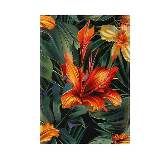 Exotic Lily Flowers Garden Flag House Banner 12" x 18" Double Sided Outdoor Yard Decoration