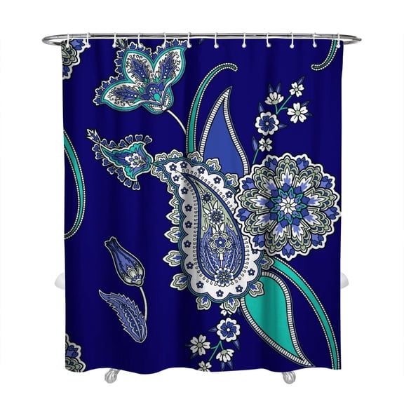 Exotic Mandala Shower Curtain 72x84 Inches Waterproof Quick-Dry Bath Curtain - Boho Chic Geometric Pattern Polyester Fabric with Rust-Resistant Grommets & Hooks