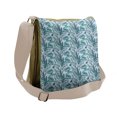 thumbnail image 1 of Exotic Messenger Bag, Chameleon on Tropic Leaves, Unisex Cross-body, by Ambesonne, 1 of 2