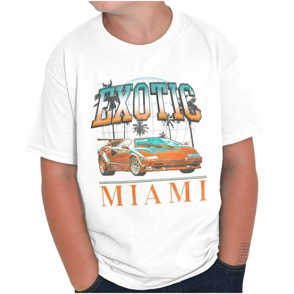 Exotic Miami Vintage Muscle Car Boys Kids T Shirt Tees Tops Teen Brisco Brands S