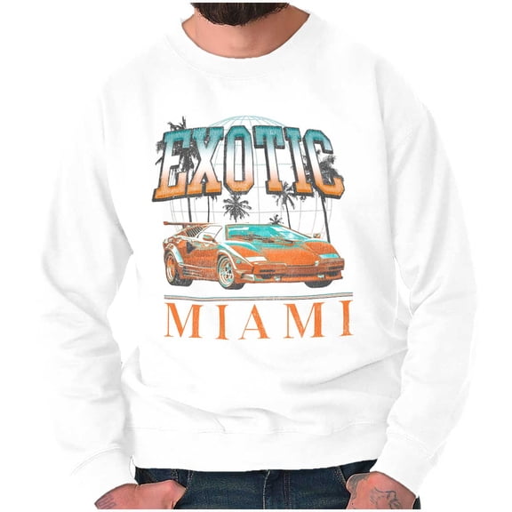Exotic Miami Vintage Muscle Car Men's Crewneck Sweatshirt Brisco Brands X