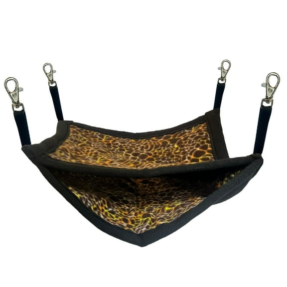 Exotic Nutrition Double Hammock (Giraffe) - Hanging Hammock for Rats, Ferrets, Sugar Gliders, Chinchillas, Squirrels & Other Small Animals