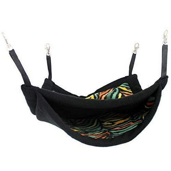 Exotic Nutrition Double Hammock- Hanging Hammock for Pet Rats, Ferrets, Sugar Gliders, Chinchillas, Squirrels & Other Small A