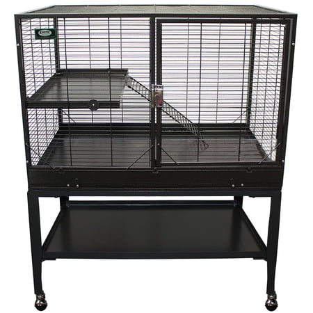 Exotic Nutrition Durable All-Metal Mansion Cage for Chinchillas, Rats, Ferrets, Degus (2-Level)…