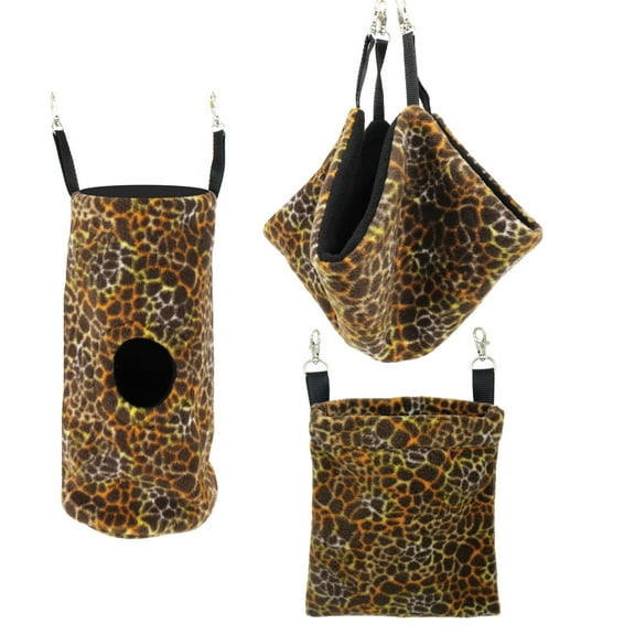 Exotic Nutrition Giraffe Pouch Set - Hammocks and Bedding for Sugar Gliders, Chinchillas, Rats, Ferrets, Rabbits, Hamsters, Squirrels, Parrots, Birds