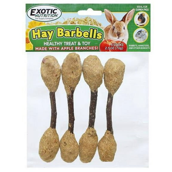 Exotic Nutrition Hay Barbells Herbivore Treat