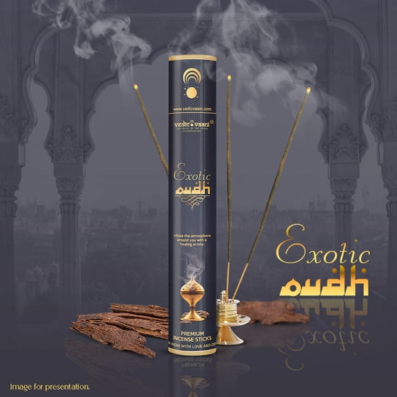 Exotic Oudh Premium Incense Sticks  Luxurious Agarwood Fragrance for Meditation, Prayer & Relaxation (36 Counts)