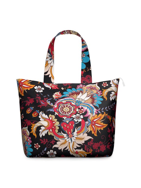 Exotic Paisley Artwork Artistic Shoulder Bag - Separate Sections for Tech Gear